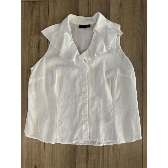 Jones New York signature Women’s Blouse sleeveless shirt 2XL Ruffles - Picture 3 of 3